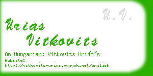 urias vitkovits business card